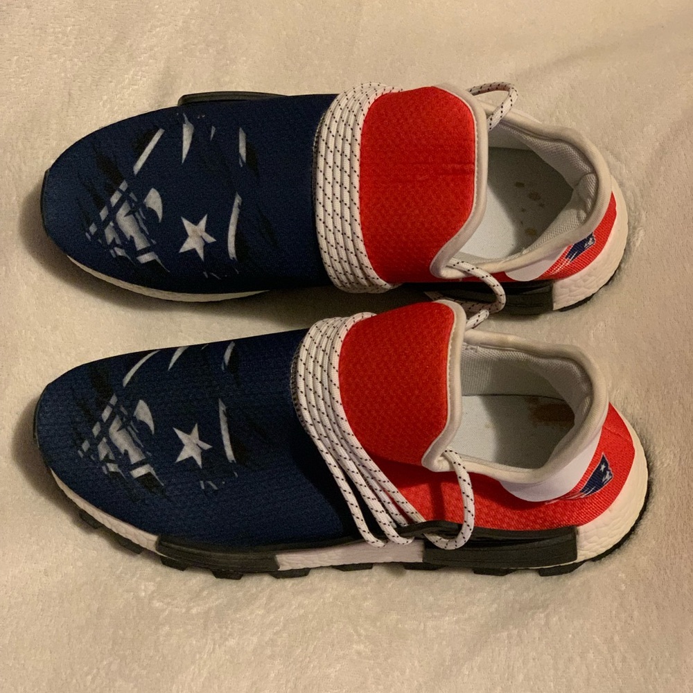 New England Patriots Red, White & Blue Size 45 so 11, 11.5, 12 Shoes - Picture 2 of 11